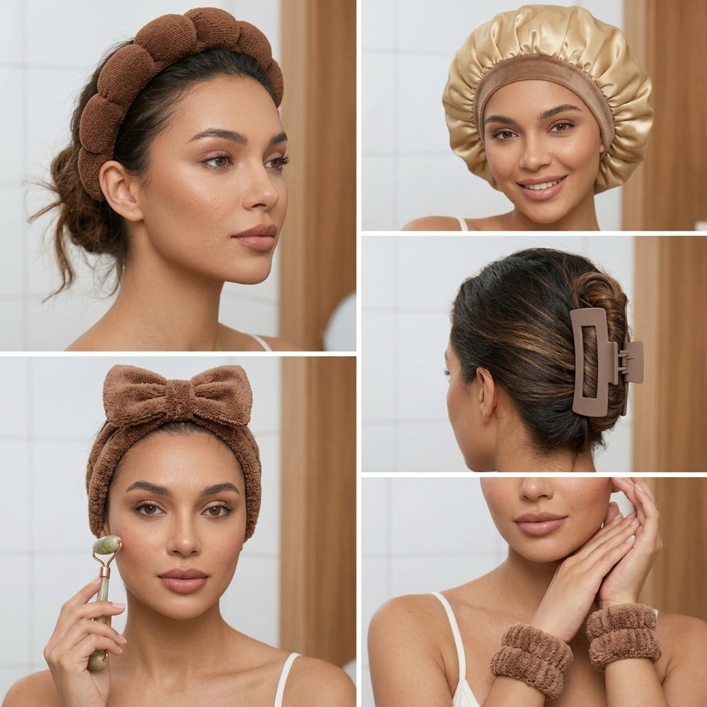 🎀 SilkAura™ Luxury Beauty & Sleep Set – 6 Pieces of Everyday Glam ✨💗